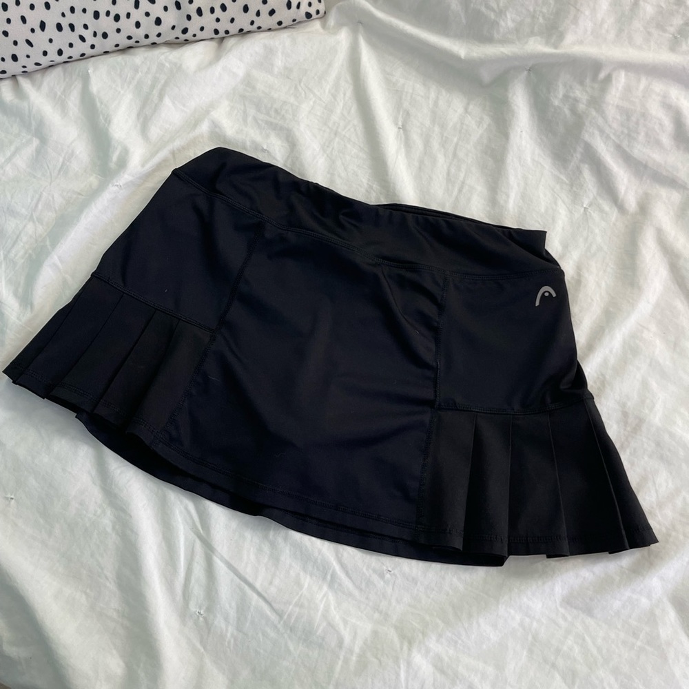Head Black Pleated Tennis Skirt